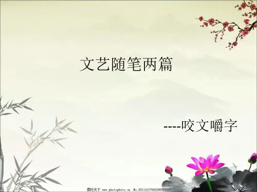 文艺随笔两篇PPT