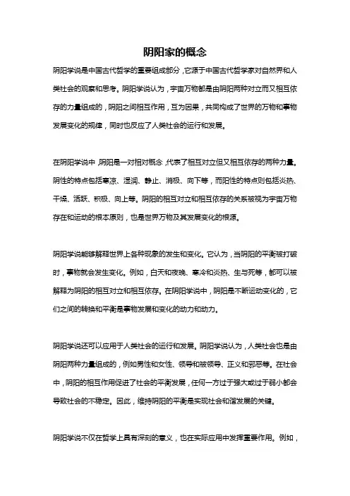 阴阳家的概念