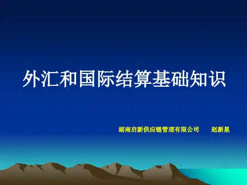 外汇与国际结算基础PPT精品文档37页