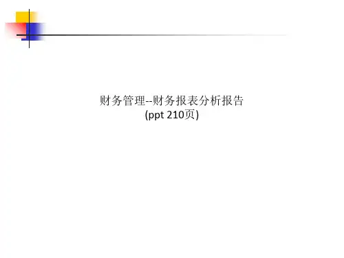 财务报表分析报告(ppt课件)