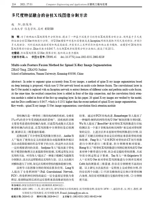 多尺度特征融合的脊柱X线图像分割方法
