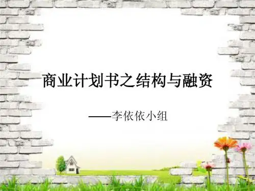 商业计划书之结构与融资PPT