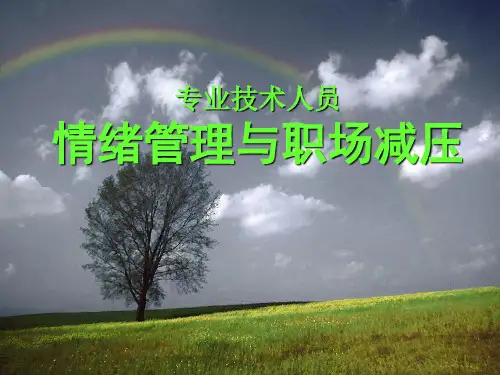 情绪管理与职场减压 PPT课件