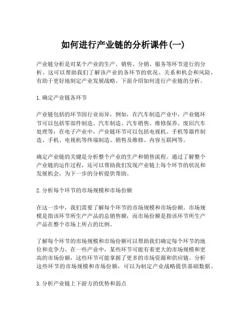 如何进行产业链的分析课件(一)