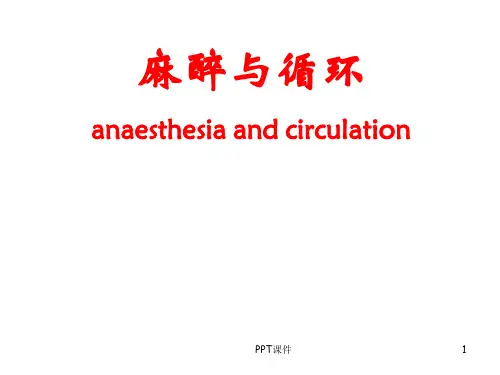 麻醉与循环  ppt课件
