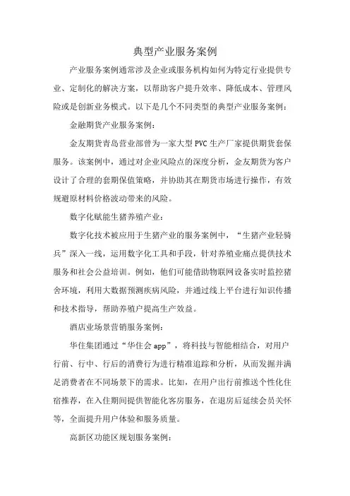 典型产业服务案例