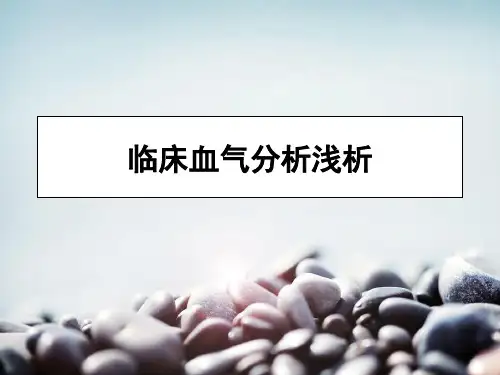 临床血气分析浅析ppt课件