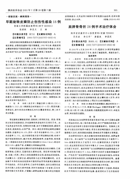 肩胛骨骨折28例手术治疗体会