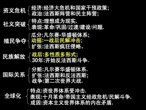 高三历史课件：一战后的东西方世界