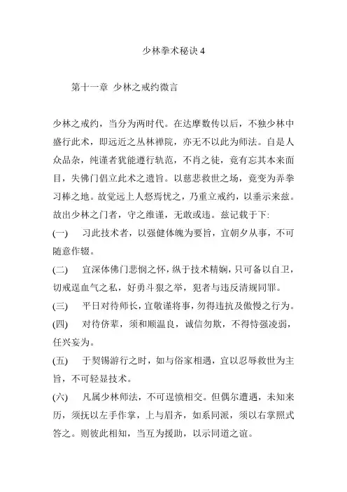 少林拳术秘诀4