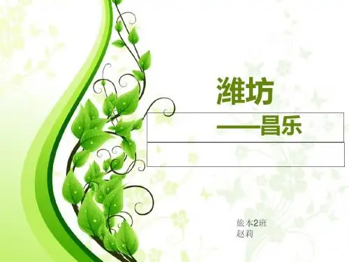 潍坊昌乐-PPT精品文档