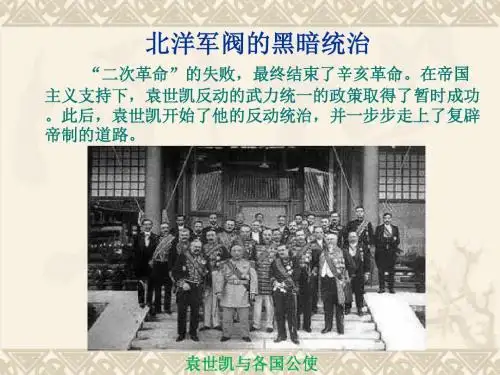 第八讲北洋军阀的黑暗统治