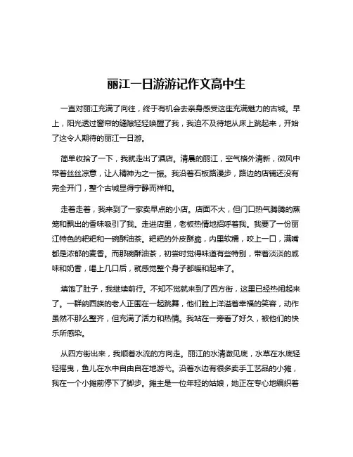 丽江一日游游记作文高中生