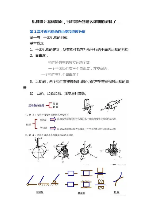 机械设计基础知识，很难得看到这么详细的资料了！