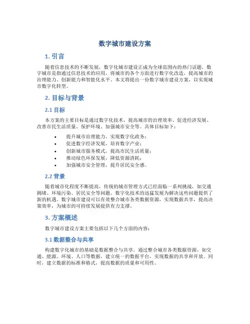 数字城市建设方案