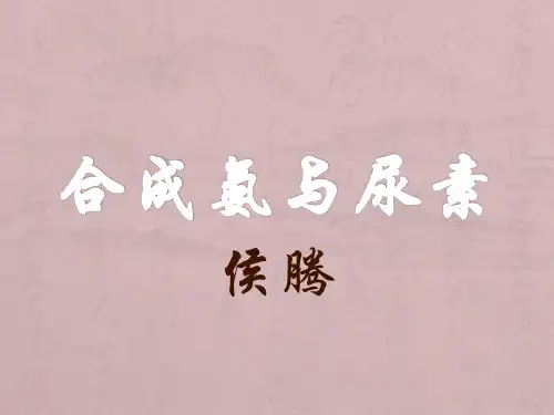 合成氨与尿素生产工艺