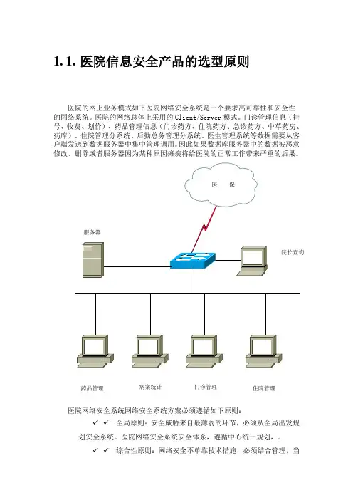医院信息安全产品的选型原则