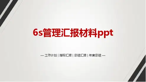 6s管理汇报材料ppt
