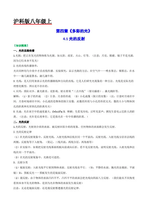 光的反射(解析版)