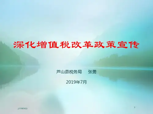 深化增值税改革课件