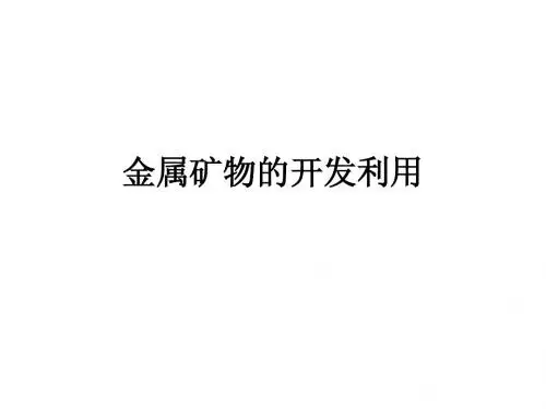 第四章第一节金属矿物的开发利用