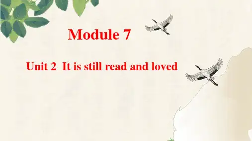 Module 7 Unit 2(课件)-九年级英语上册(外研版)