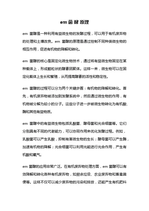 em菌 酵 原理