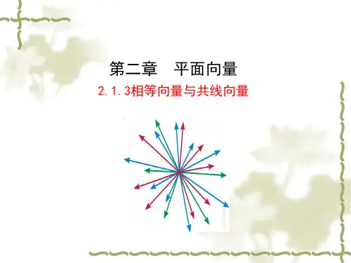 高中数学《第二章平面向量2.1平面向量的实际背景及基本概念2.1.3...》210PPT课件 一等奖名师