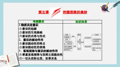 高考政治总复习第二单元探索世界与追求真理第五课把握思维的奥妙课件新人教版必修4
