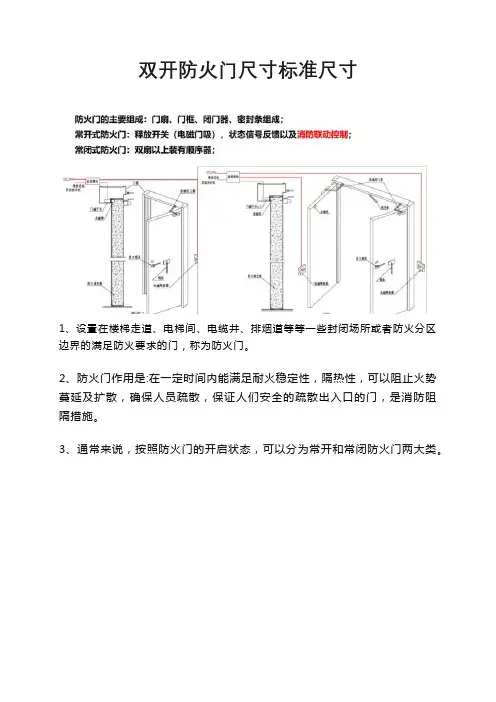 双开防火门尺寸标准尺寸