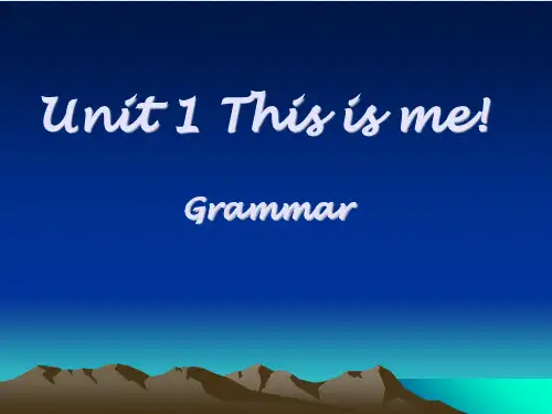 牛津译林版 7上 unit 1 grammar (共19张PPT)