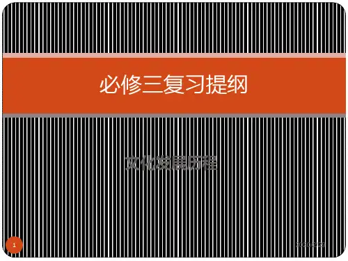 历史必修三复习提纲PPT课件