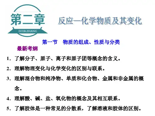 第一节 物质的组成、性质与分类
