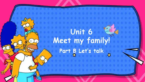 人教PEP版英语四年级上册Unit 6  Part A Let's talk课件