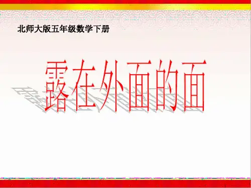 《露在外面的面》课件(北师大版数学五年级下册)