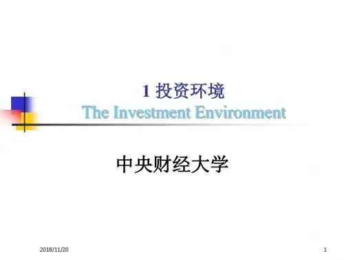 [经济学]投资学讲义(1)
