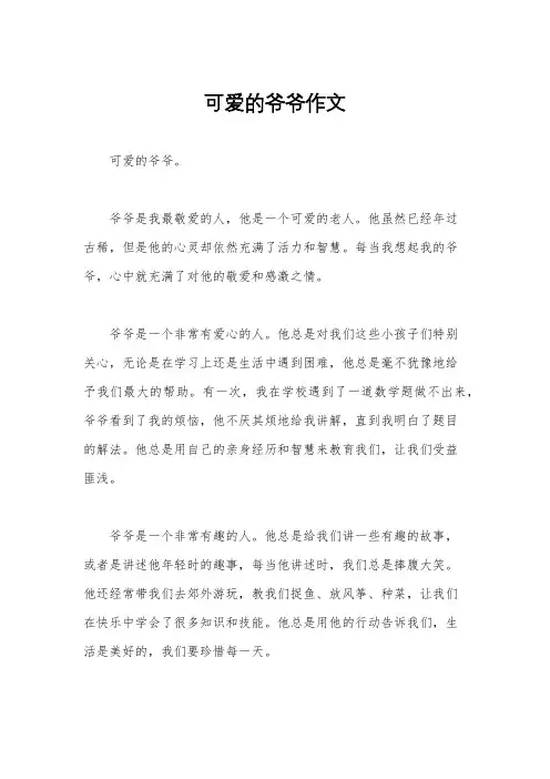 可爱的爷爷作文