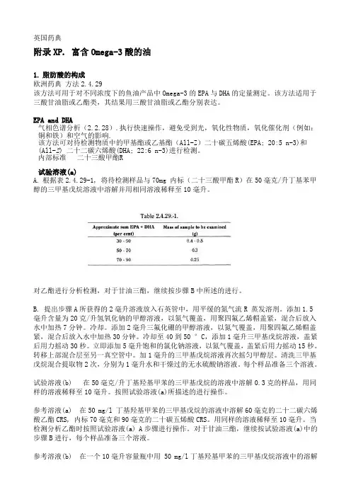 BP方法二鱼油含量测定方法
