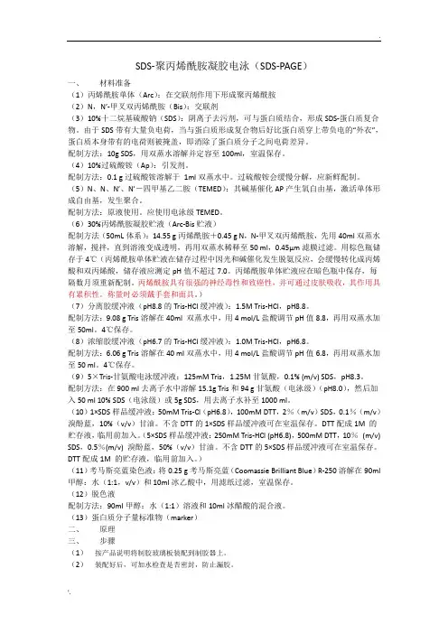 SDS-PAGE原理、方法详解