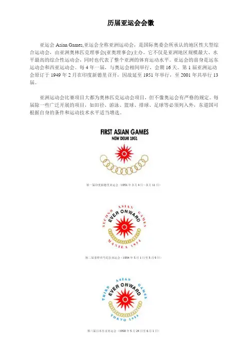 历届亚运会会徽