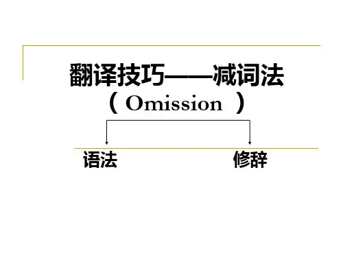 翻译中减词.