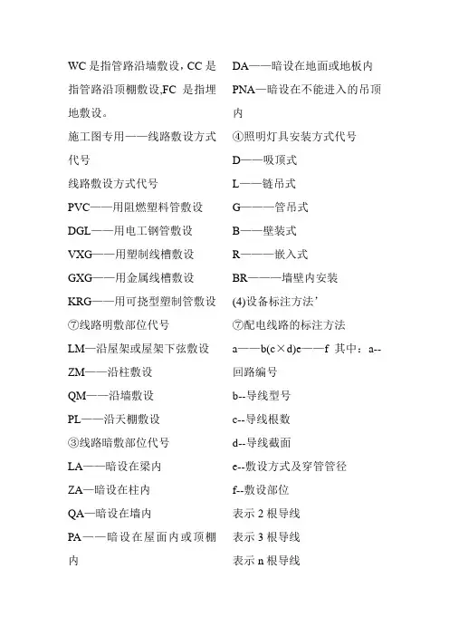 管路敷设方式