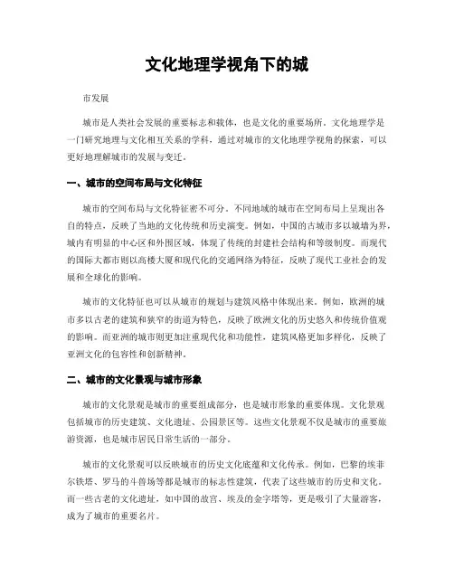 文化地理学视角下的城