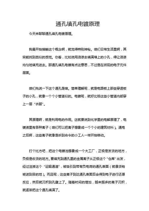 通孔填孔电镀原理