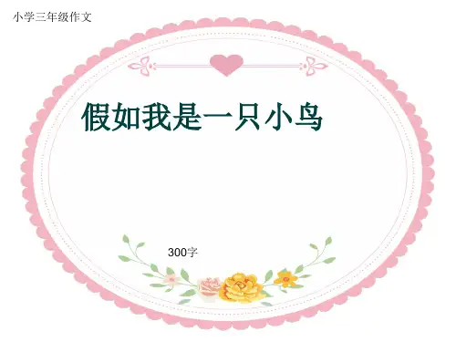 小学三年级作文《假如我是一只小鸟》300字(共6页PPT)