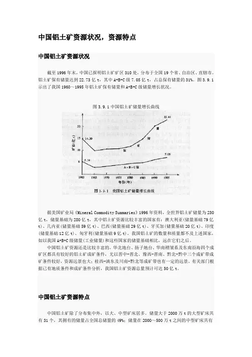 中国铝土矿资源状况