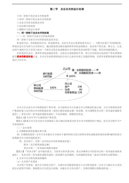 【会计知识点】同一控制下企业合并的处理