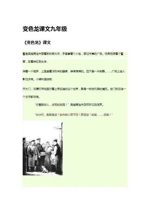 变色龙课文九年级