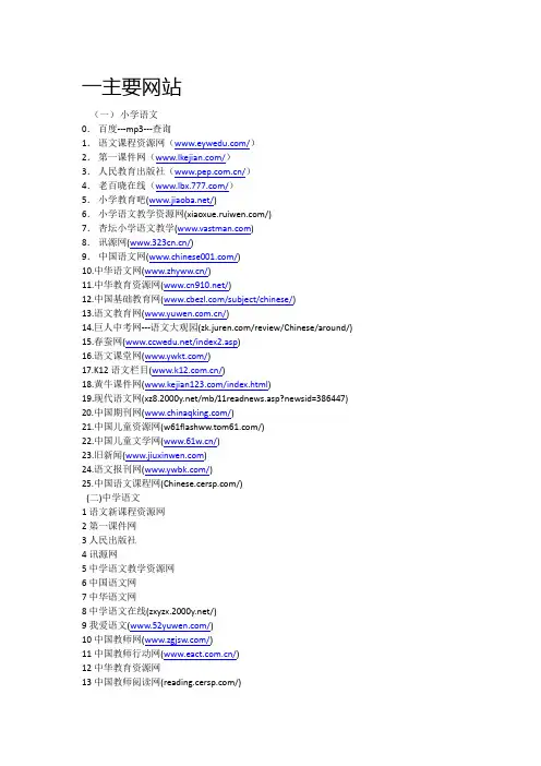 教师常用网址