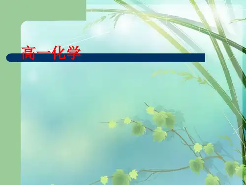 高中化学的第一节课 PPT课件 图文